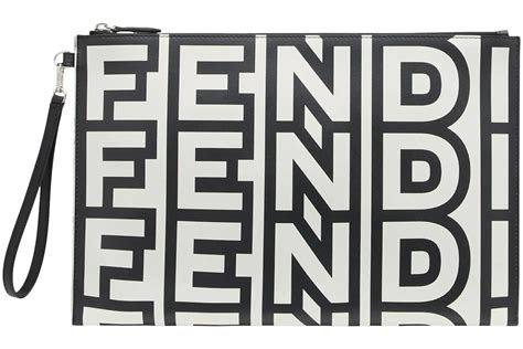 vintage fendi pouch|fendi large flat pouch.